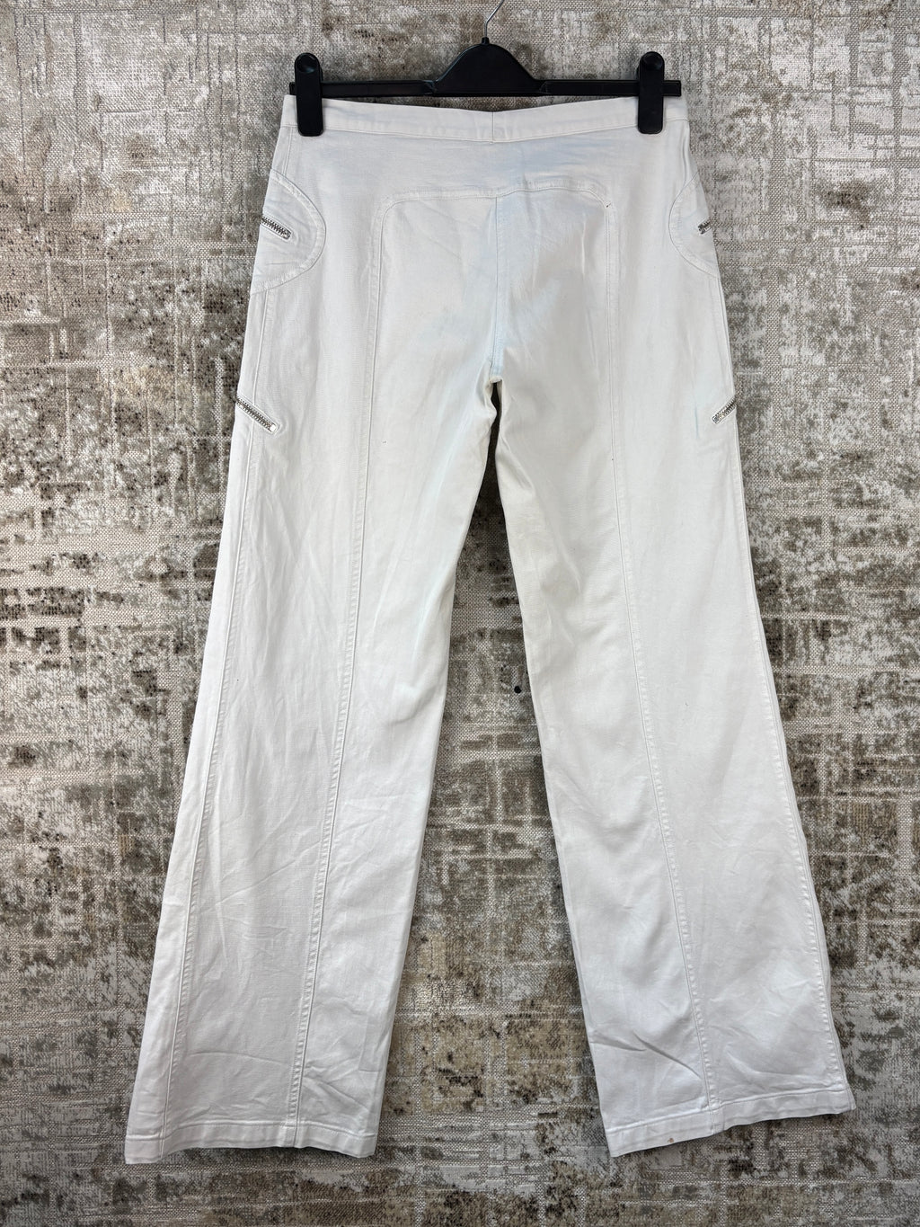 Womens Y2K Versus White Low Rise Jeans