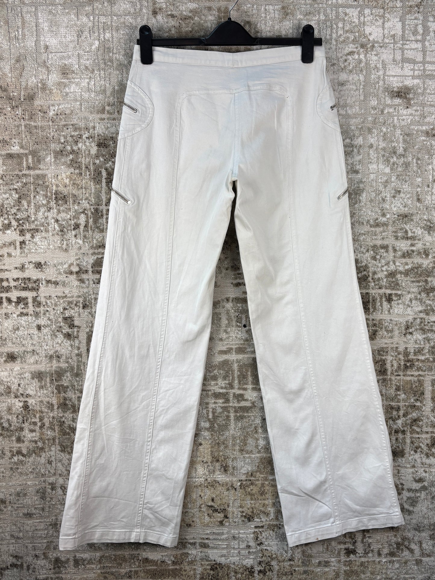 Womens Y2K Versus White Low Rise Jeans