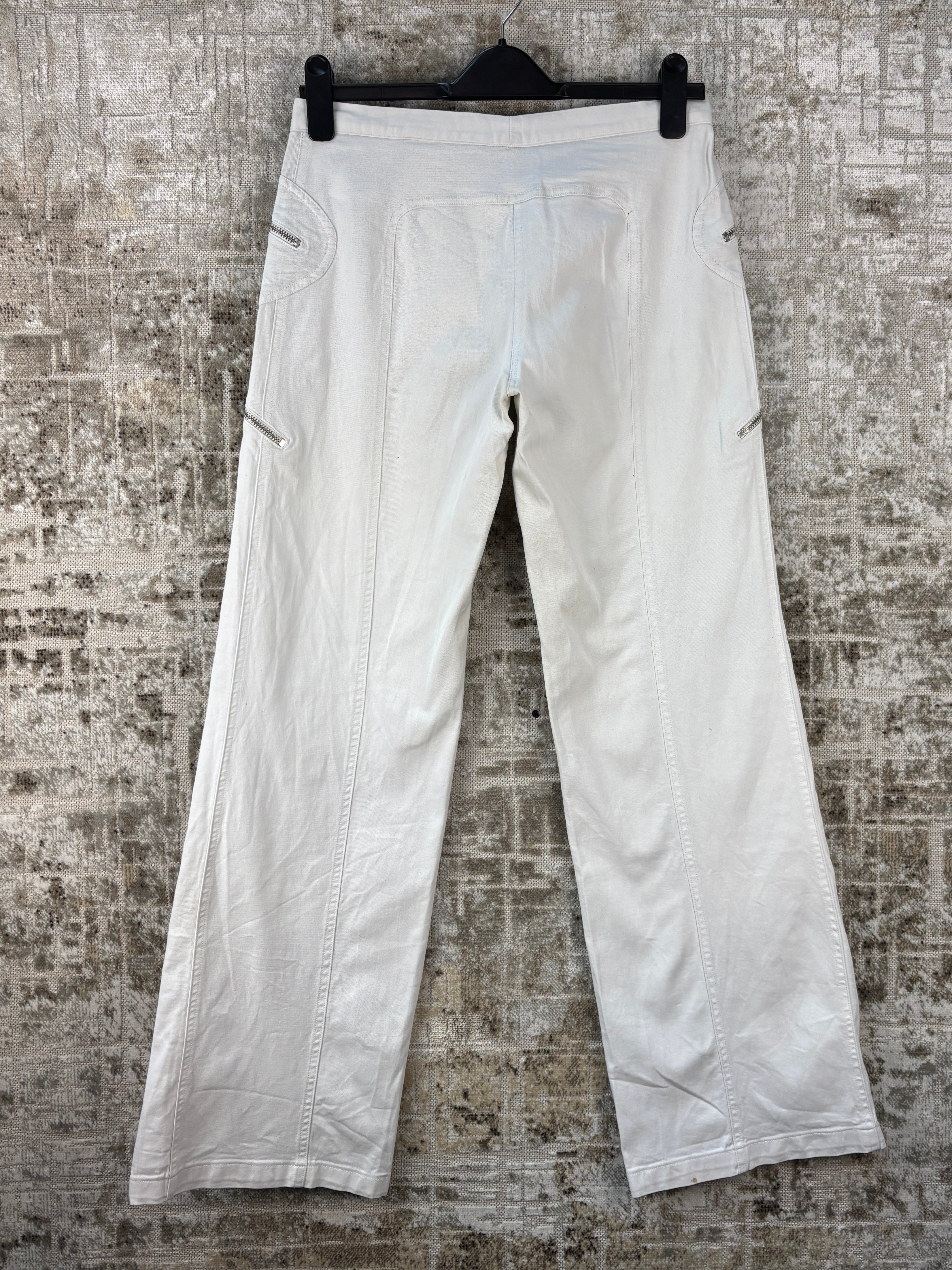 Womens Y2K Versus White Low Rise Jeans
