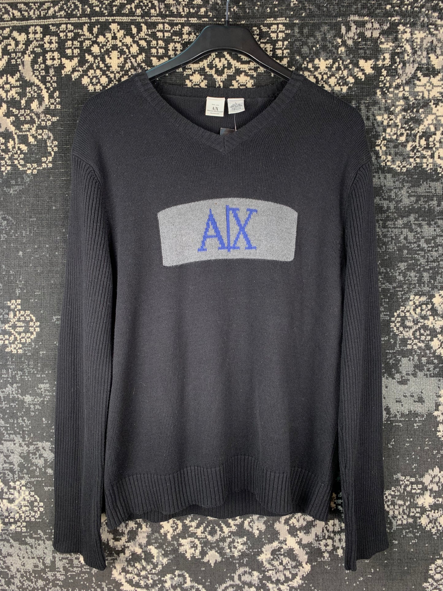 Men’s Armani Exchange Vintage Black Knit Sweater