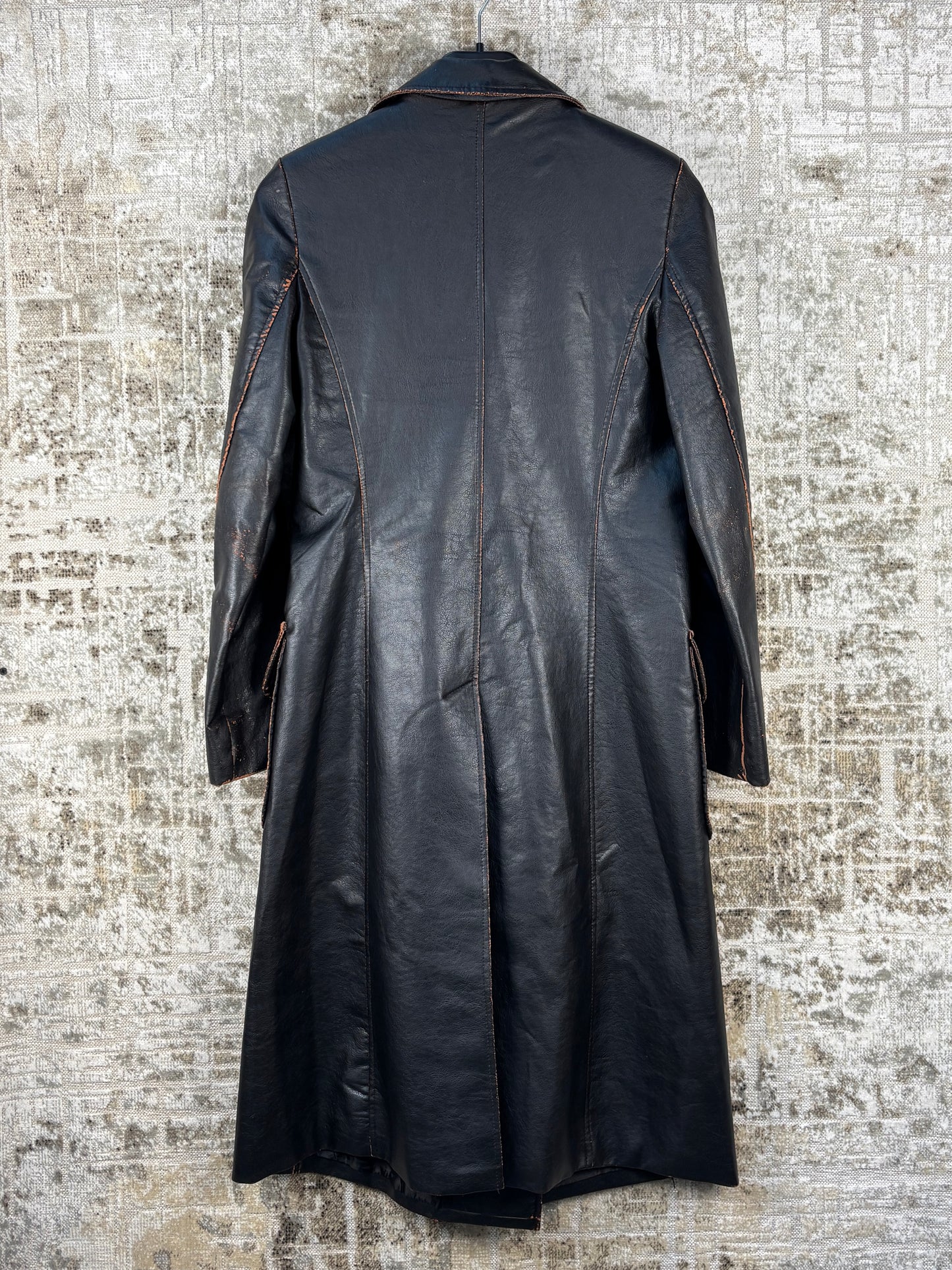 Women's Vintage Passport  Black Lamb Leather Coat