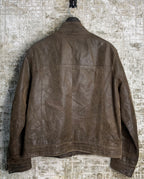 Donar Distressed Brown Leather Moto Jacket