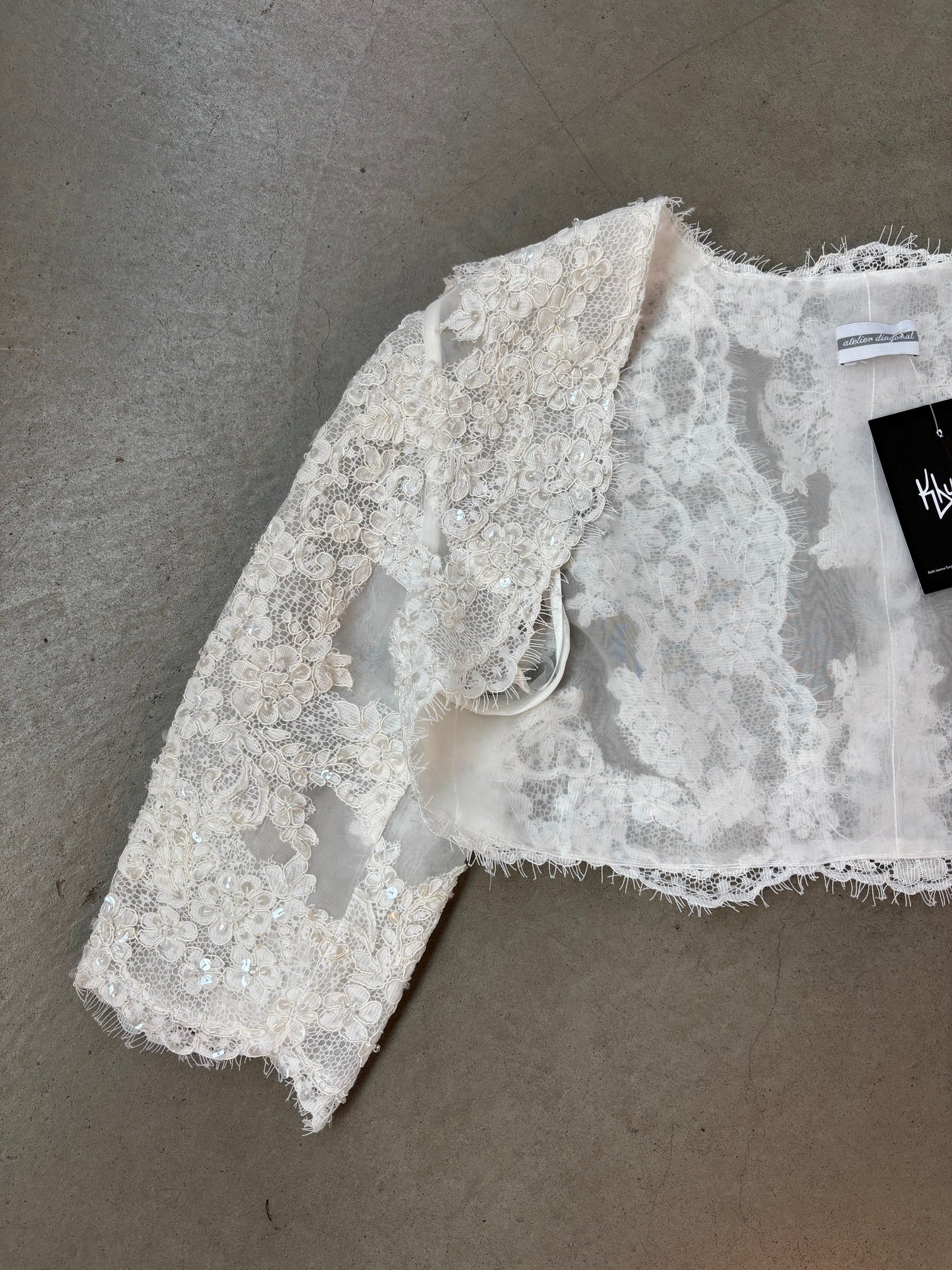 Atelier Diagonal Lace Bolero Jacket