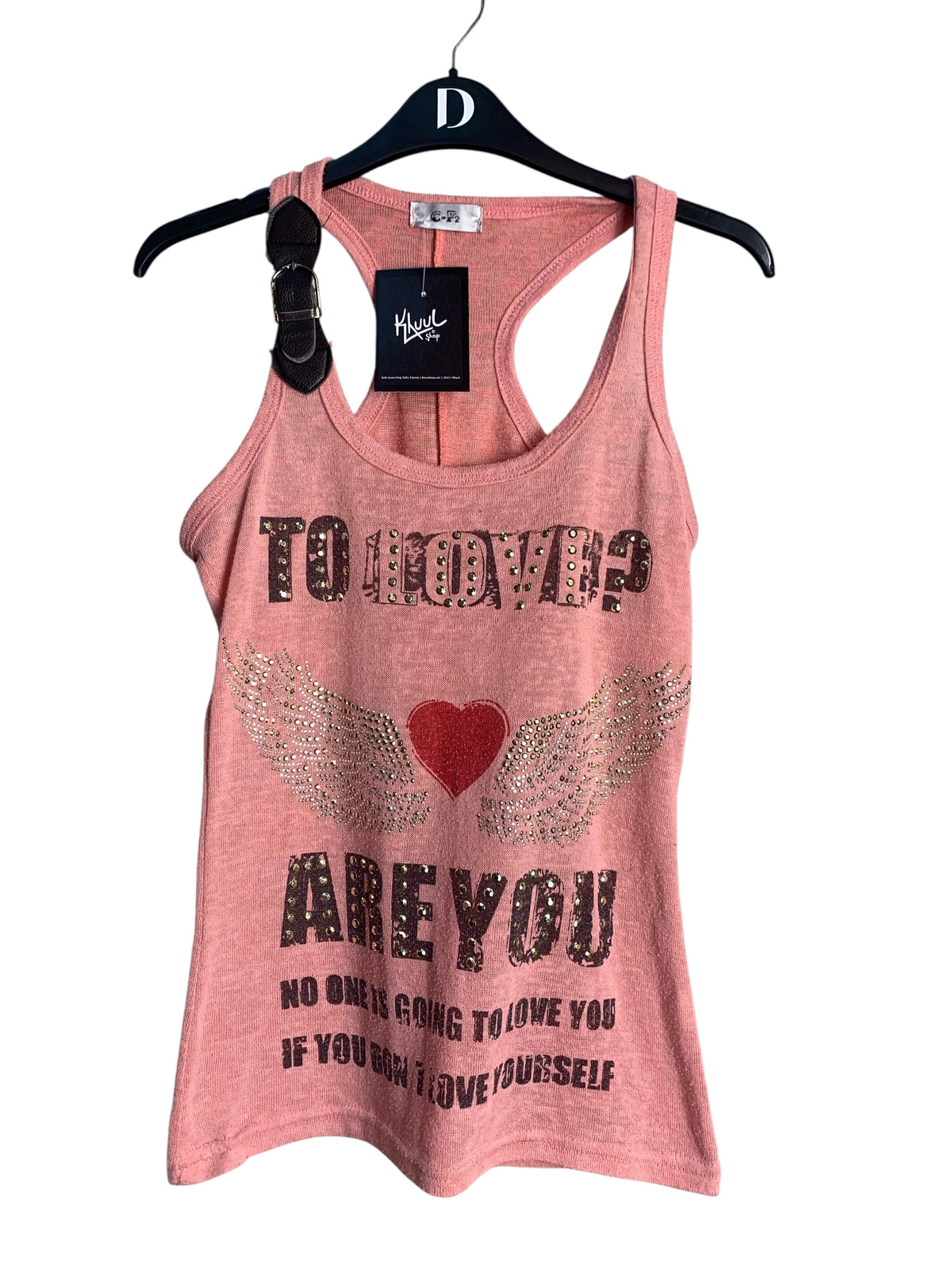 Y2K Studded Winged Heart Tank Top