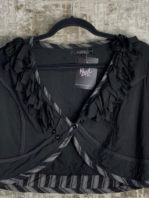 Areline Cropped Ruffle Bolero Jacket