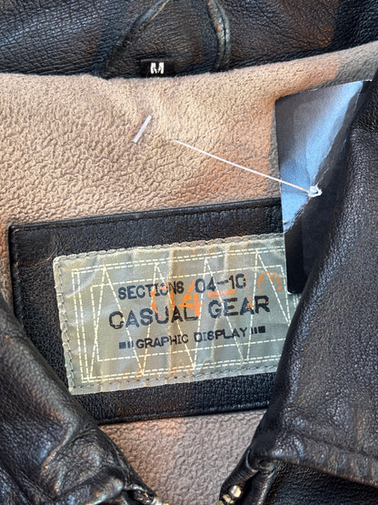 Vintage Black Leather Jacket Men’s M