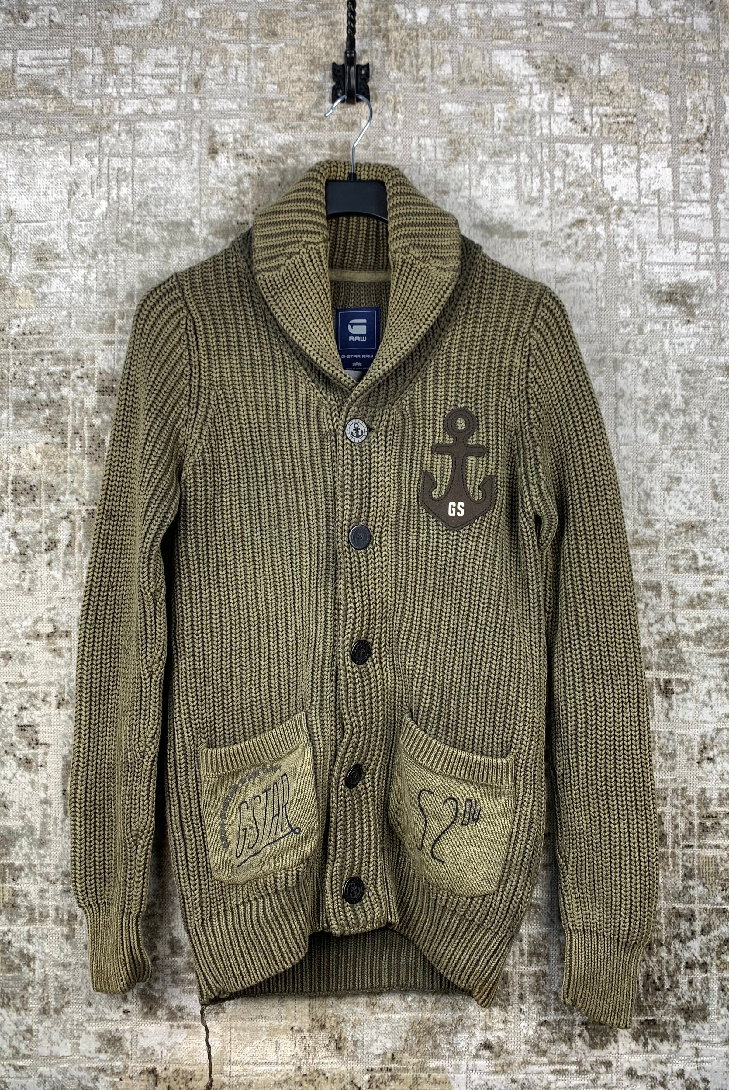 Men's G-Star Raw Green Knit Cardigan