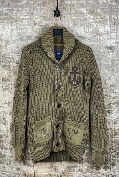 Men's G-Star Raw Green Knit Cardigan