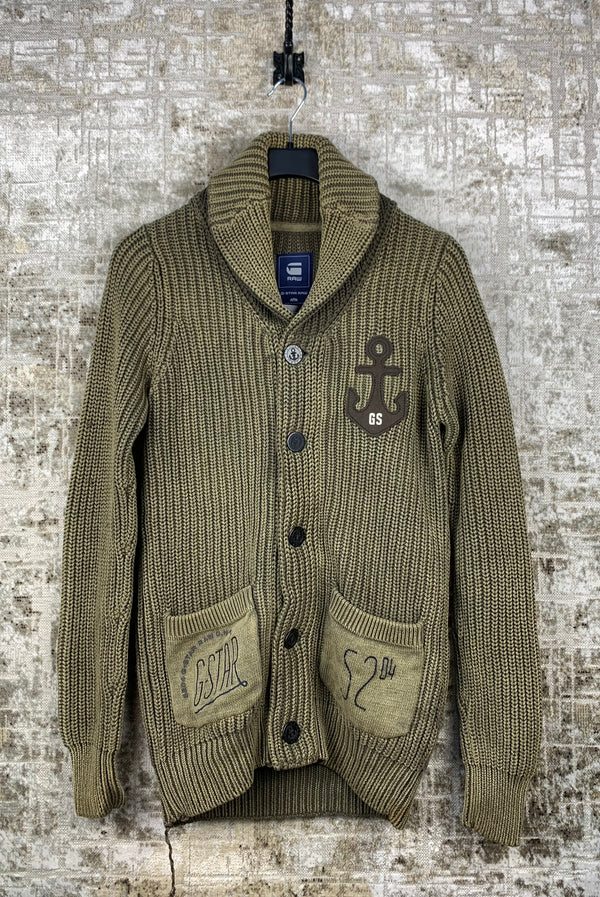 Men's G-Star Raw Green Knit Cardigan
