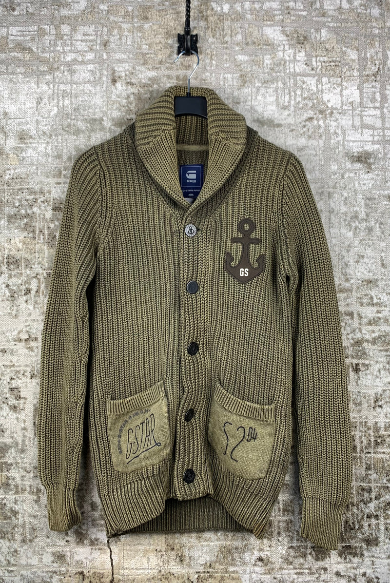 Men's G-Star Raw Green Knit Cardigan