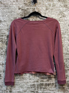 Womens Y2K Vintage Mauve Graphic 2000s Longsleeve Top