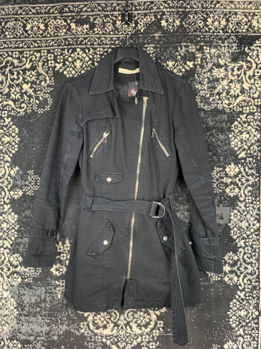 Vero Moda Black Belted Utility Trench Coat