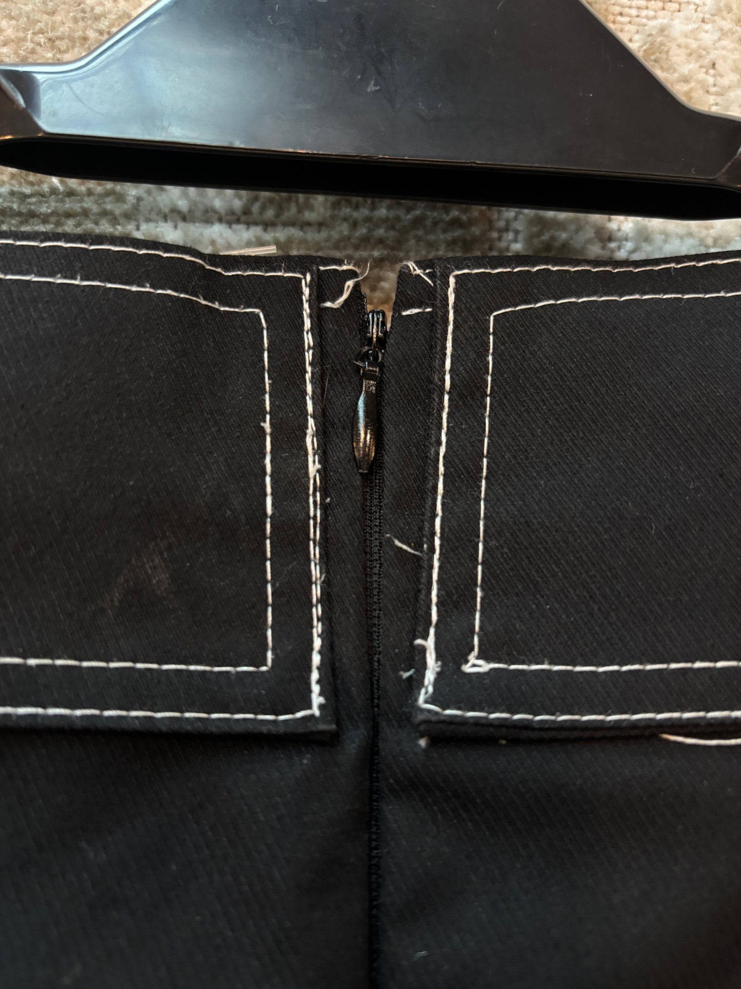 Grommet Cross-Strap Mini Skirt