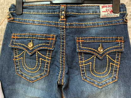 True Religion Rhinestone Straight Leg Jeans