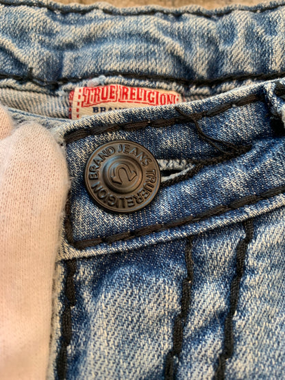 True Religion Light Wash Straight Jeans