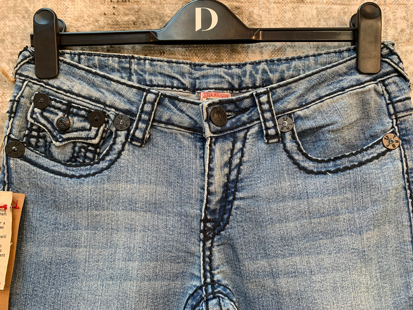 True Religion Light Wash Straight Jeans