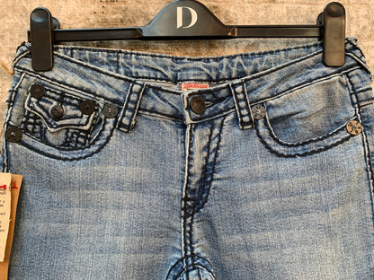 True Religion Light Wash Straight Jeans