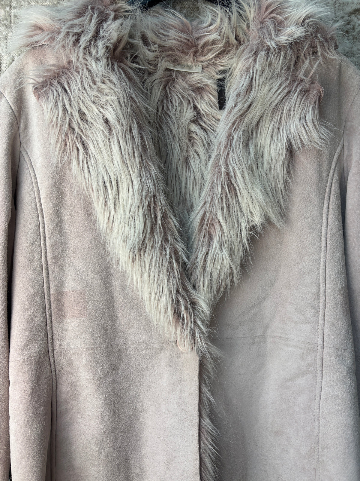 TodaysWoman Y2K Penny Lane Faux Fur Trim Jacket