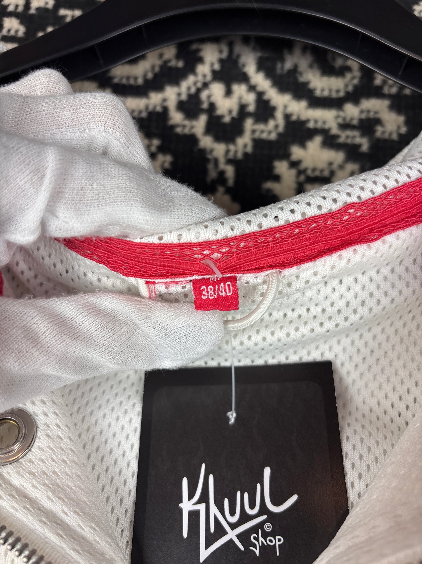 Women's Y2K SPEX White Mesh Zip Hoodie