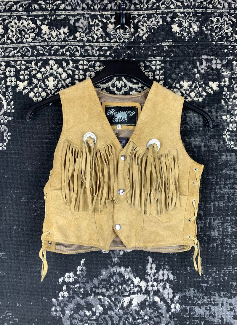 Womens Western Suede Leather Top