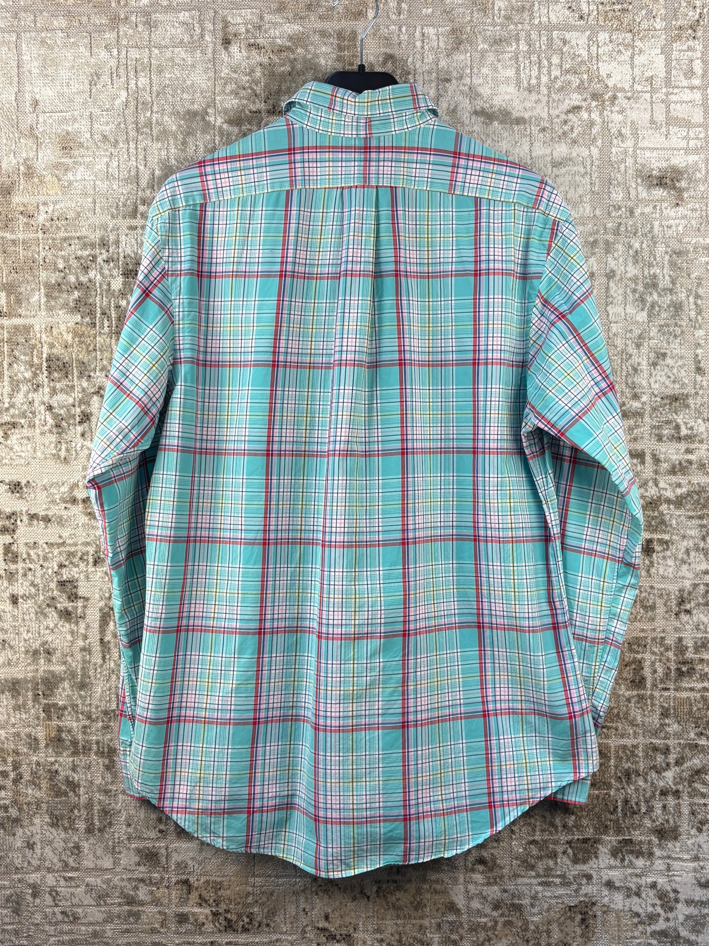 Mens Vintage Polo Ralph Lauren Plaid Button Up Shirt