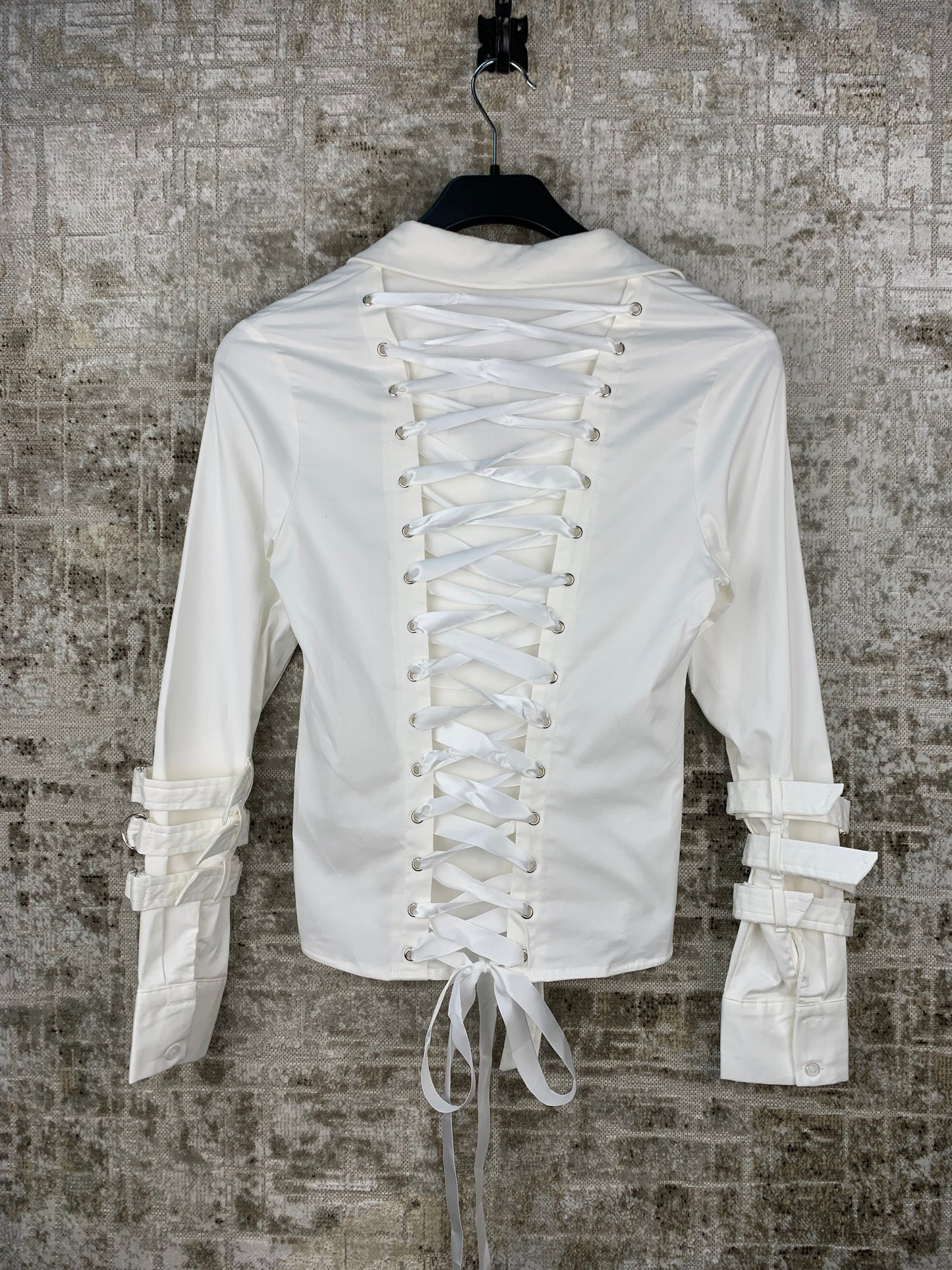 Womens Y2K White Napoleon Corset Jacket