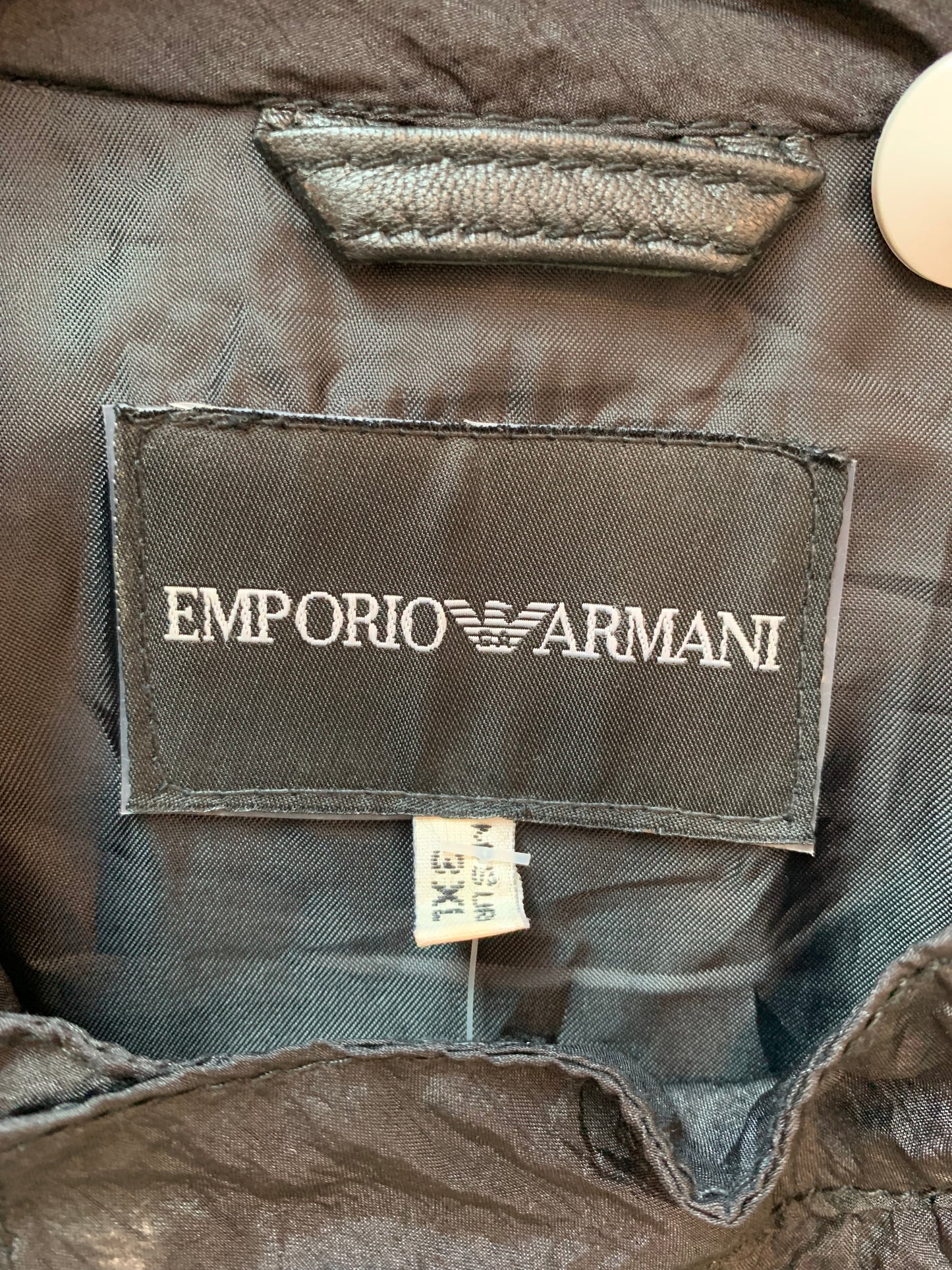 Emporio Armani Leather-Trim Biker Jacket