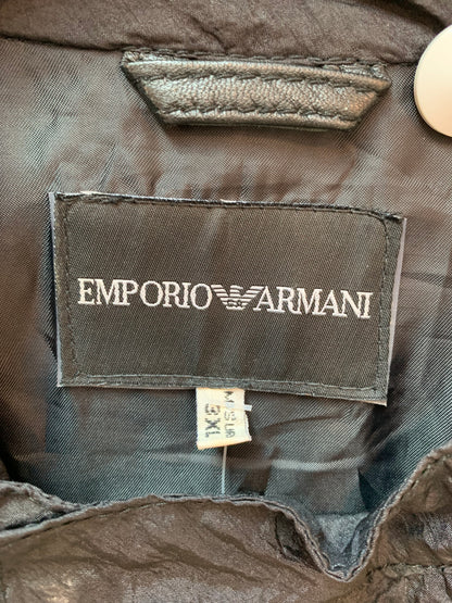 Emporio Armani Leather-Trim Biker Jacket