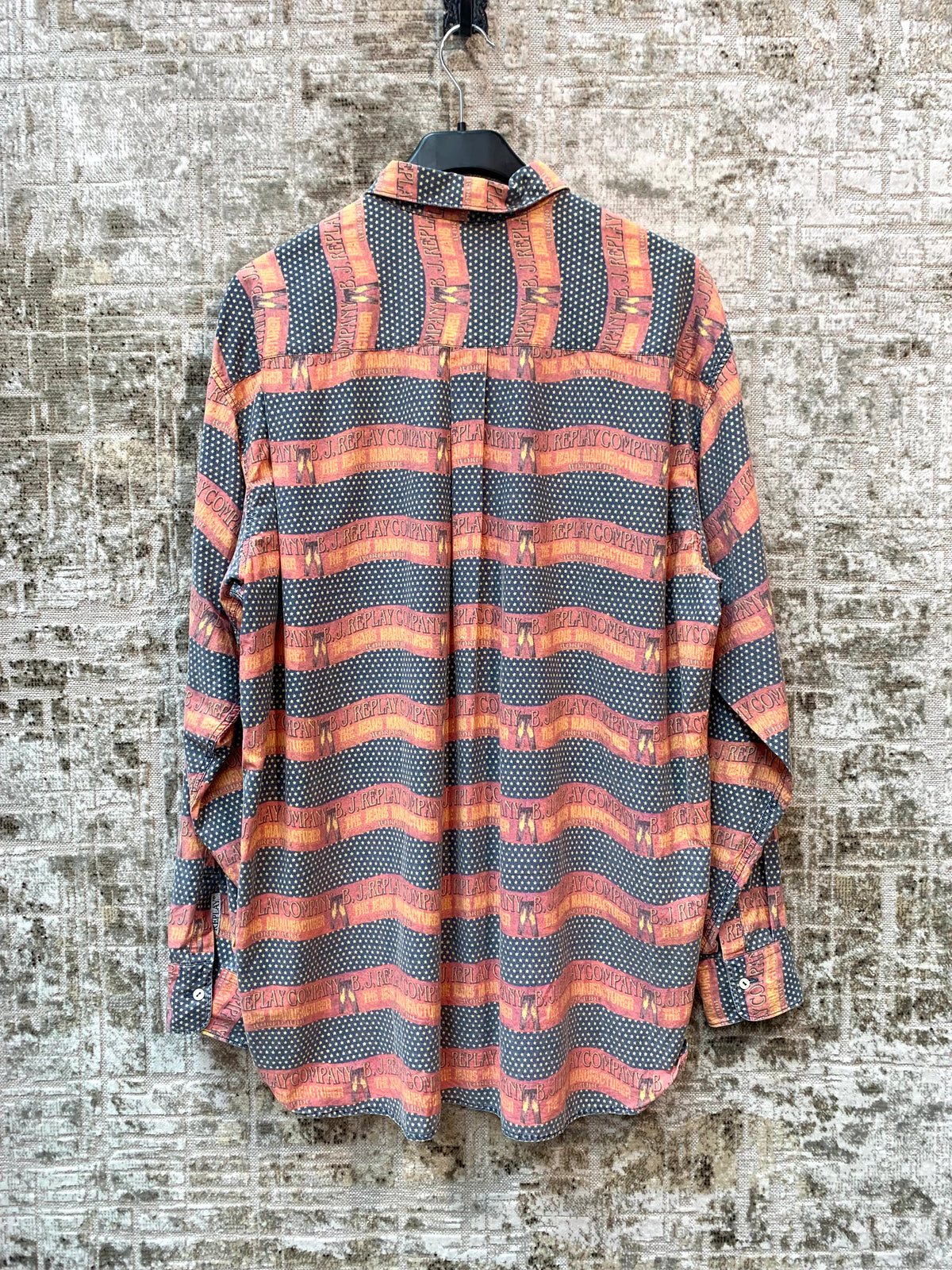 Vintage Replay All-Over Flag Print Shirt