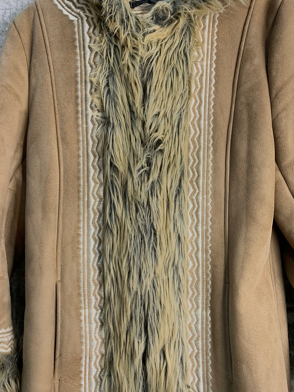 Outline Afghan Penny Lane Faux Fur Coat
