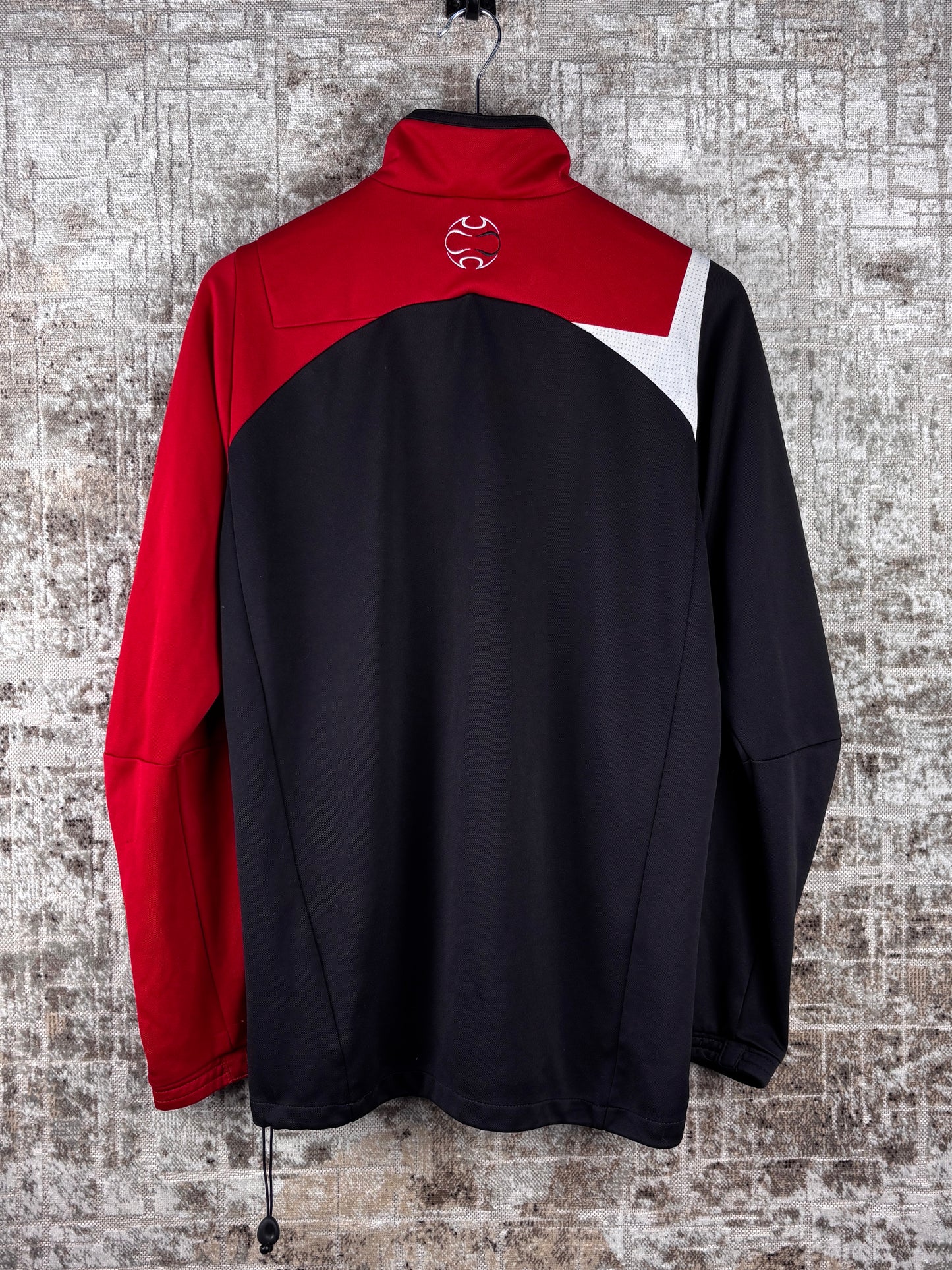 Mens Vintage Adidas Black Red Track Jacket