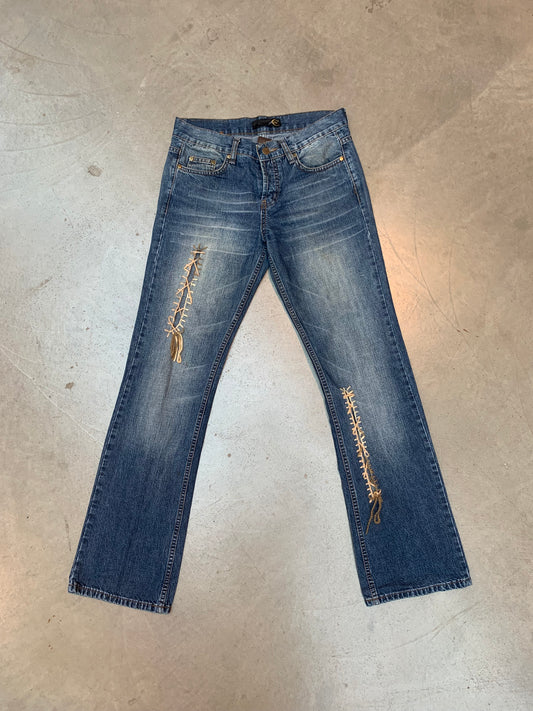 Just Cavalli Distressed Blue Denim Jeans