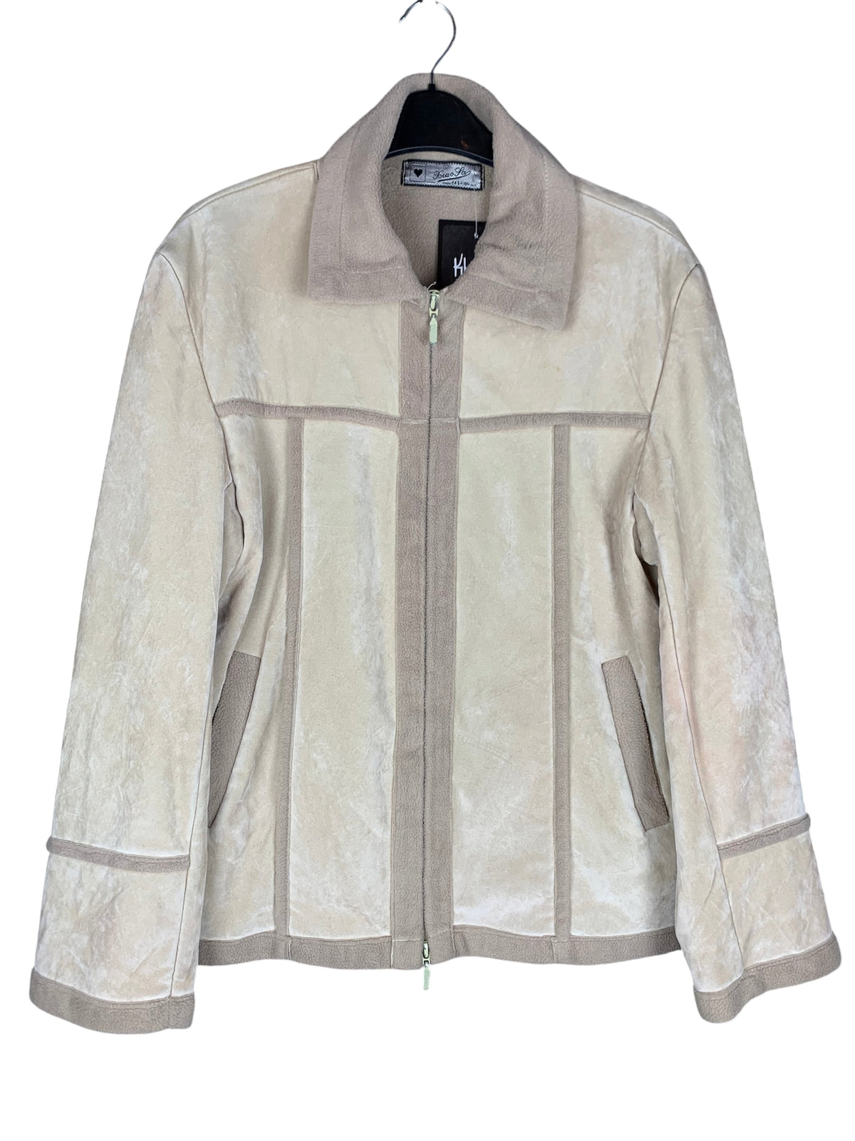 Y2K Women’s Cream Velvet Zip Up Jacket