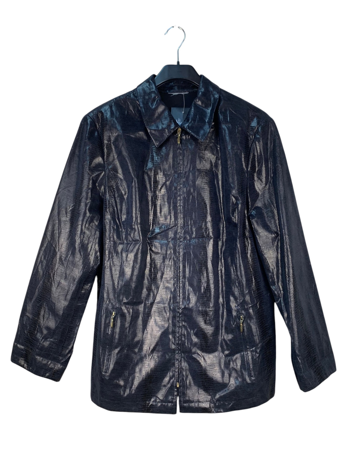 Womens Vintage Y2K Black Snakeskin Style Jacket