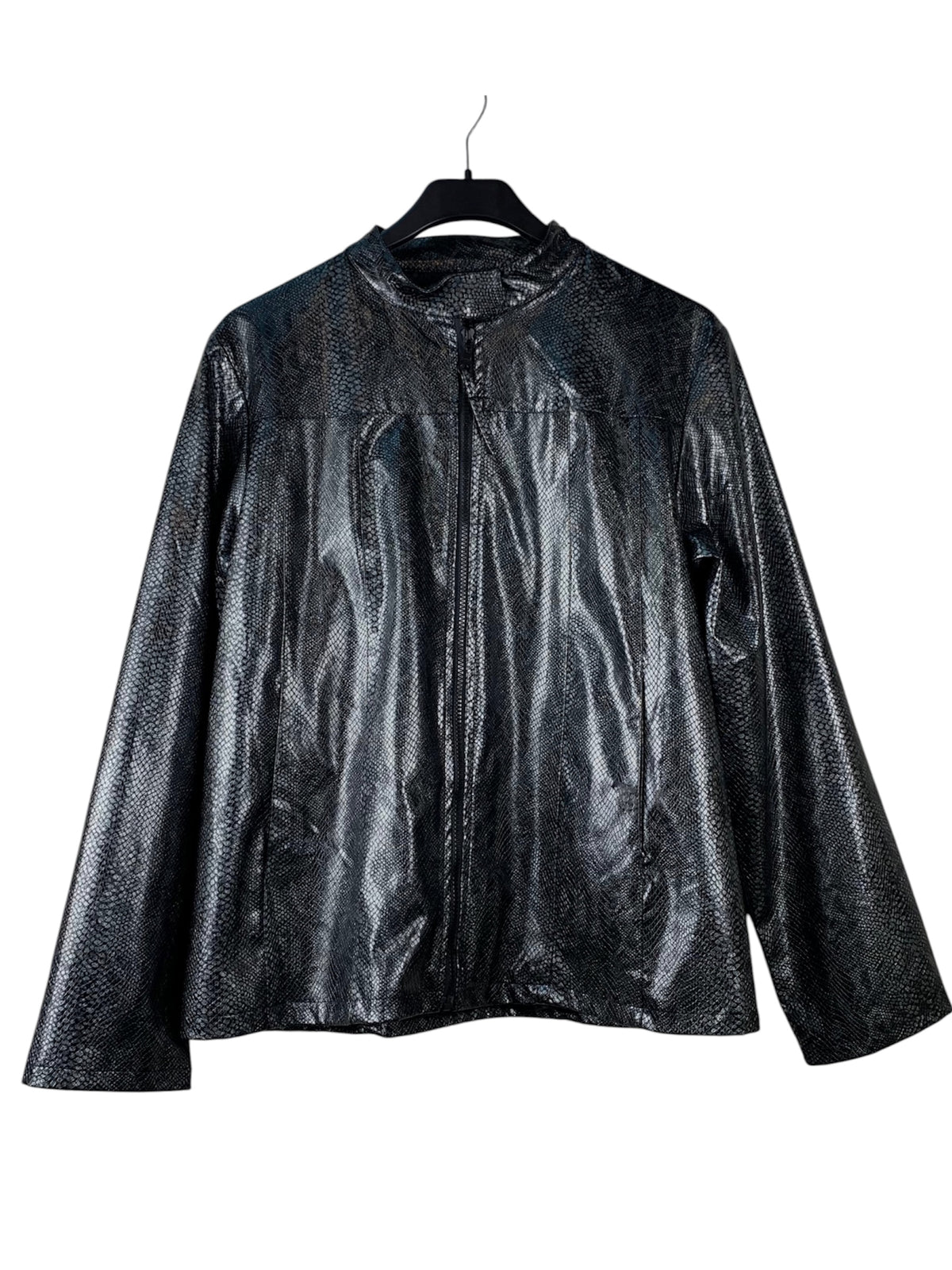 Women's Y2K Black Snakeskin Light Jacket