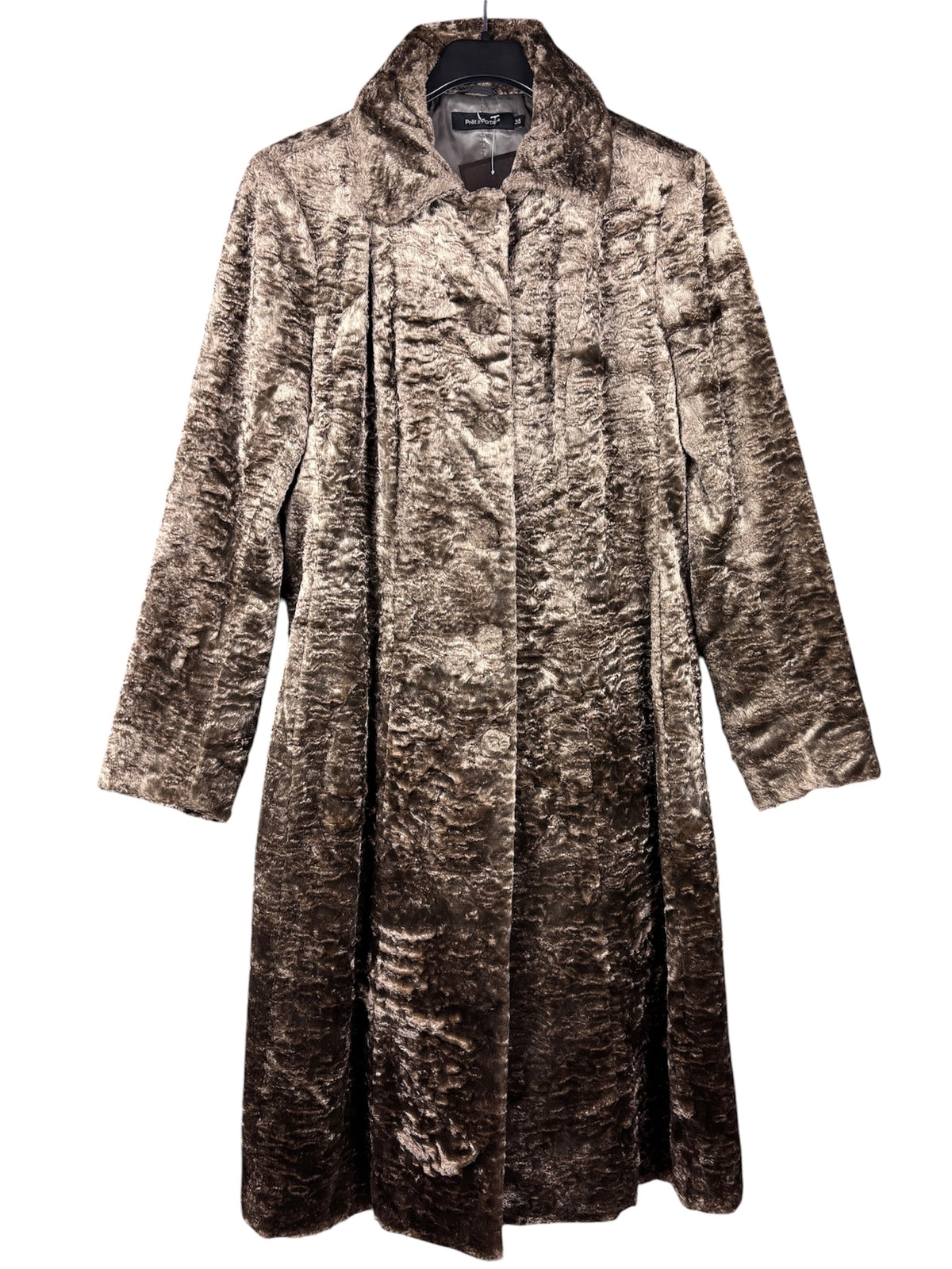 Women's Vintage Golden Brown Long Coat