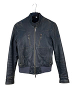 Botticelli Womens Black Leather Jacket