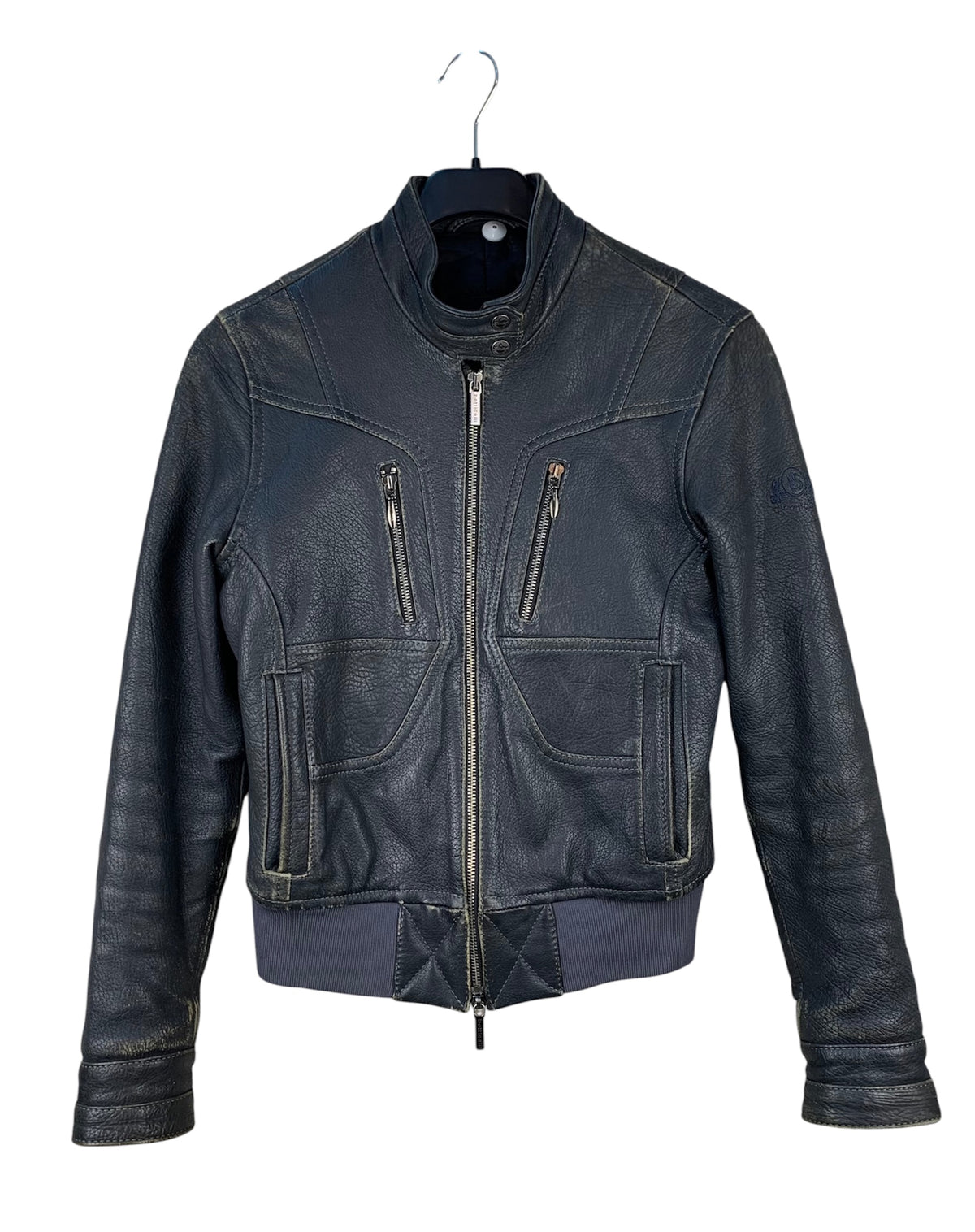 Botticelli Womens Black Leather Jacket