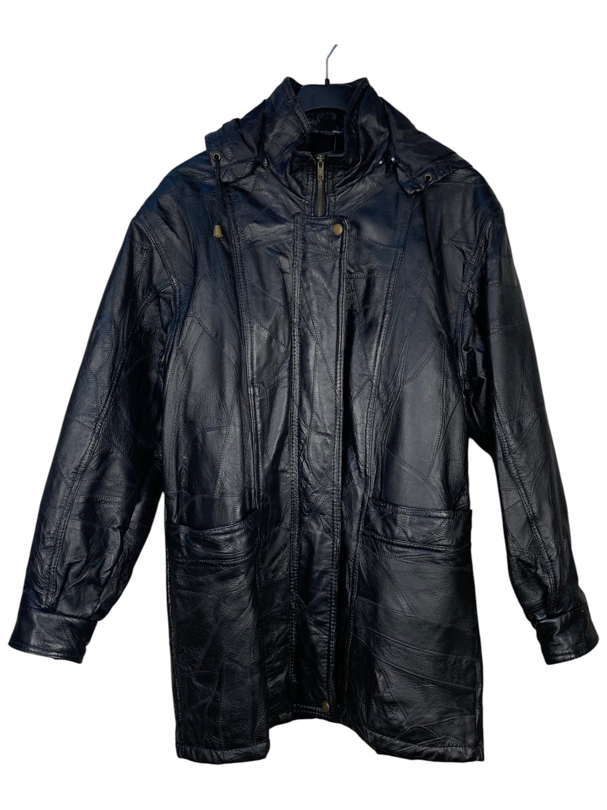 Women's Vintage Black Genuine Leather Coat