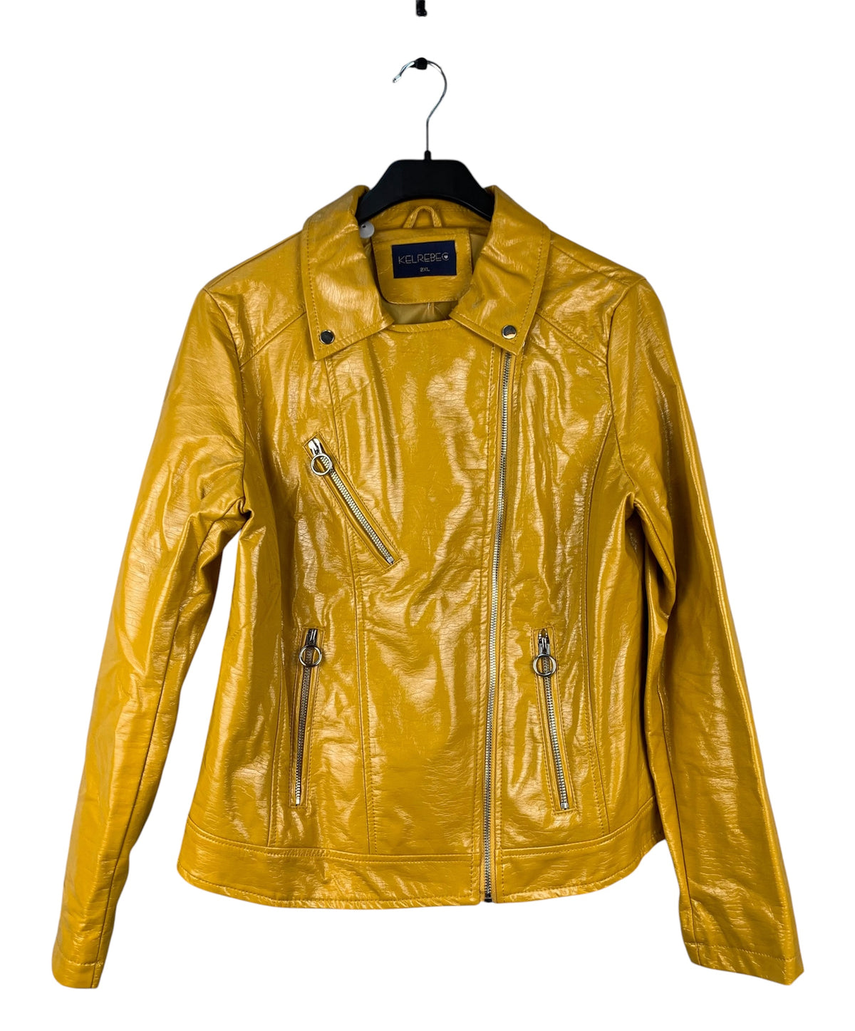 Womens Kelrebec Mustard Biker Jacket