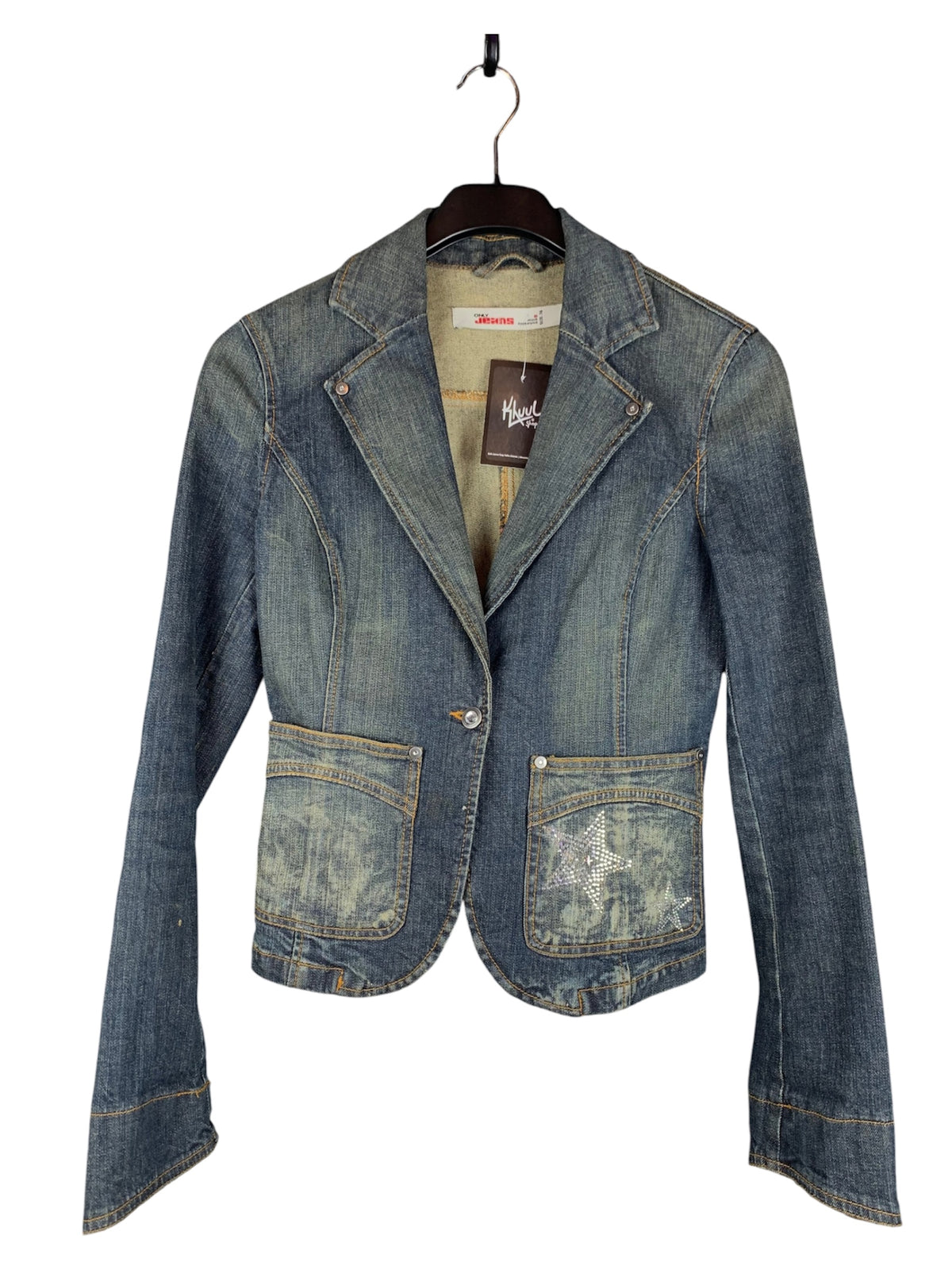 Women's Y2K ONLY Jeans Denim Blazer Jacket