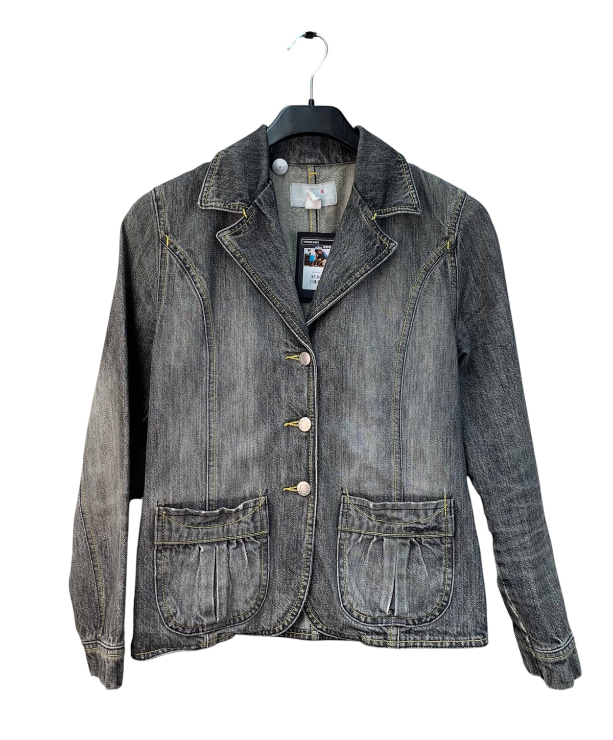Womens Y2K Dark Grey Jean Jacket