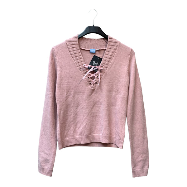 Casual by Halens Lace-Up V-Neck Sweater