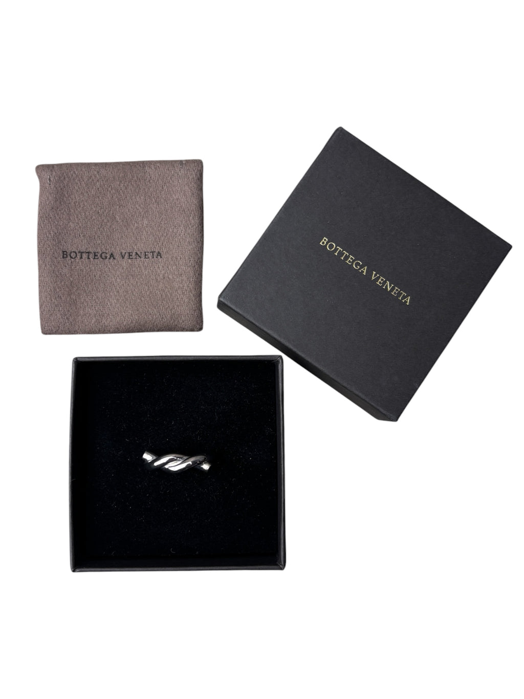 Bottega Veneta Silver Knot Ring