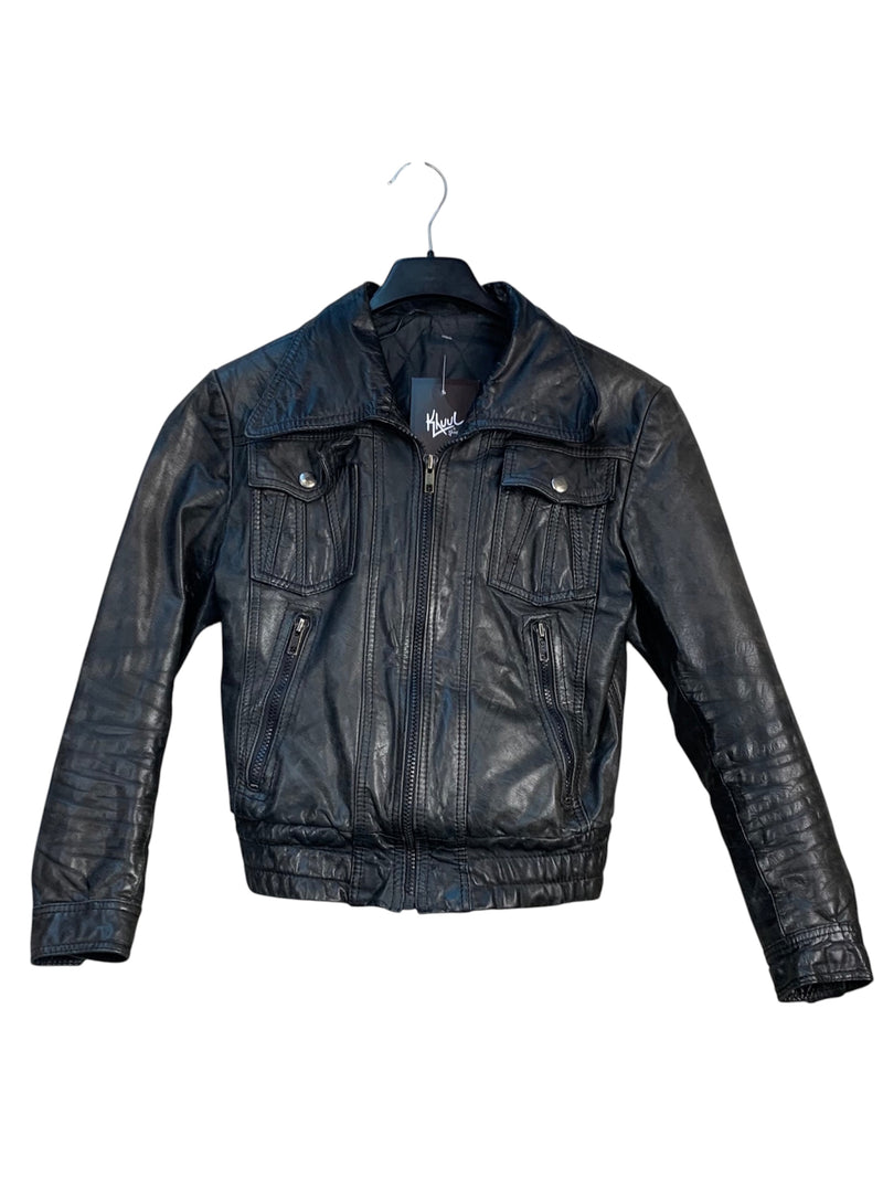 Womens Vintage Dark Brown Genuine Leather Jacket
