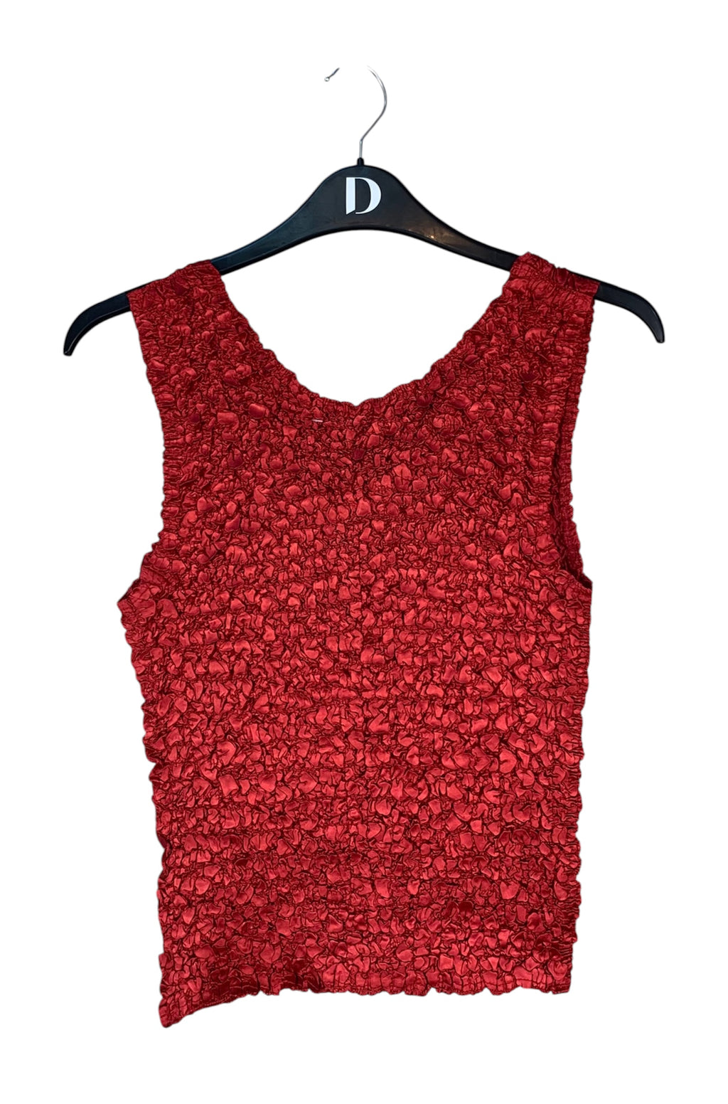 Womens Vintage Y2K Red Ruffled Top