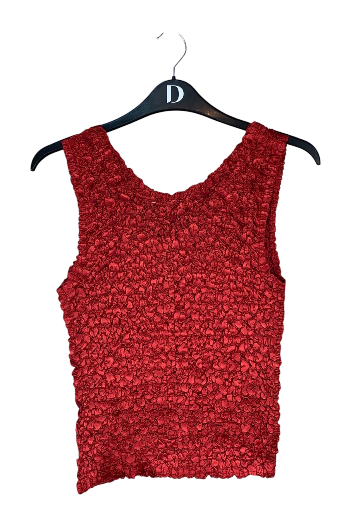 Womens Vintage Y2K Red Ruffled Top
