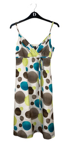 Womens Y2K Vintage Esprit Silk Polka Dot Dress
