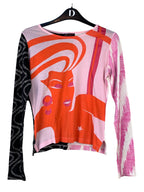 Womens Vintage Y2K Custo Barcelona Graphic Long Sleeve Top