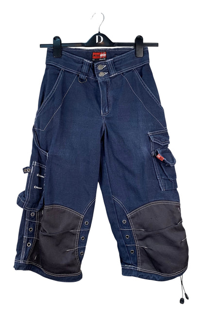 ACTIVE WEAR Mens Cargo Navy Blue Jean Shorts